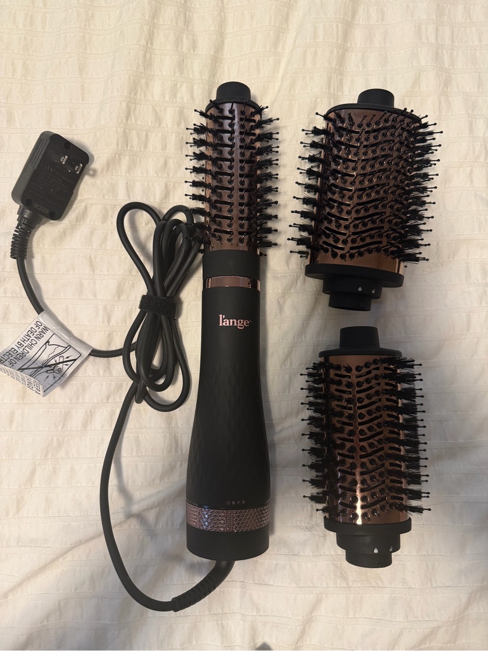 L'ange Black Styling Tool with Rose Gold Accent